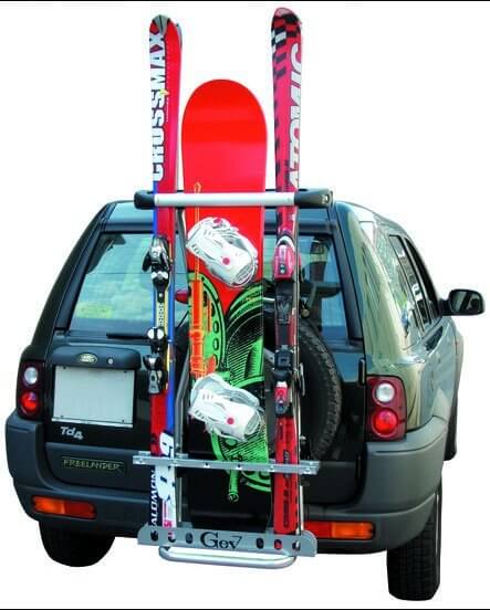 GEV 8992 skidrager reservewiel 4x4-SUV 5 paar ski's of 2 snowboards – productfoto 1